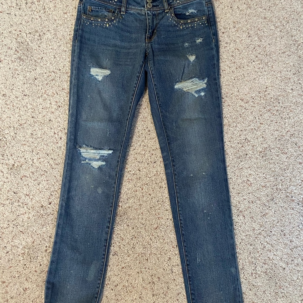 American Eagle Outfitters Dark Blue Skinny Jeans